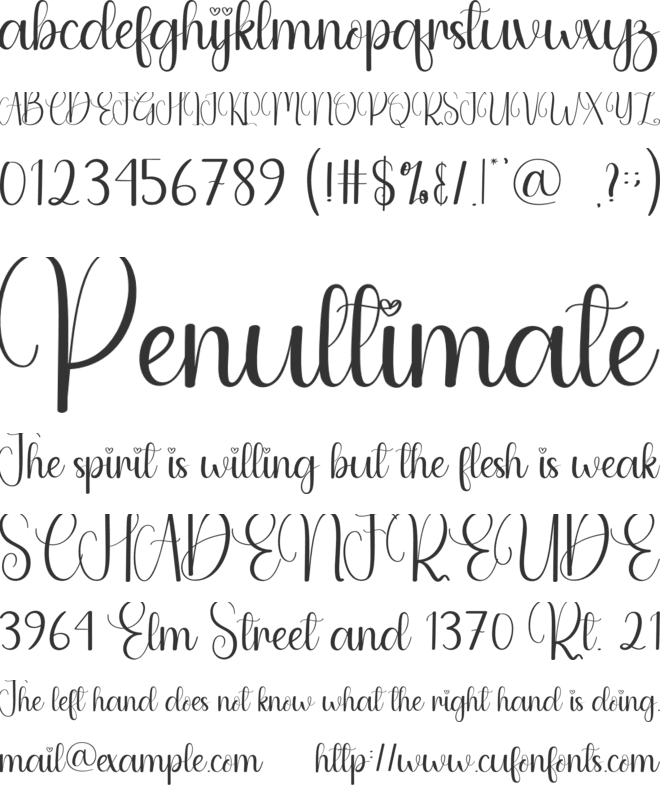Candy font preview