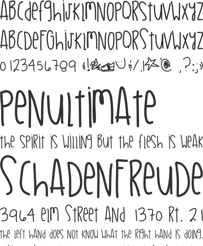 MyLittleJewels font preview