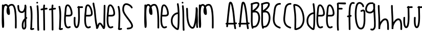 MyLittleJewels Medium font