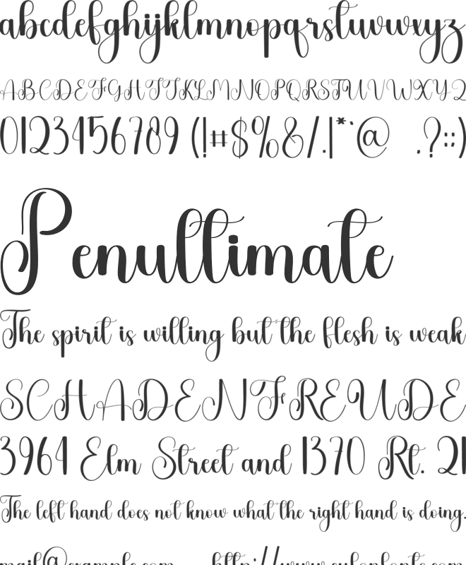 Rumble Daylight font preview