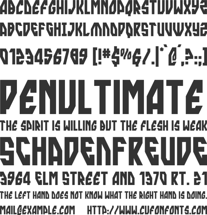 skyrange font preview