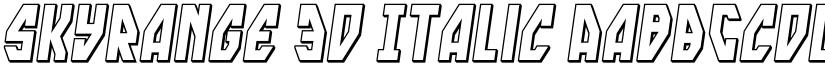 skyrange 3D Italic font