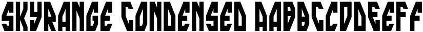 skyrange Condensed font