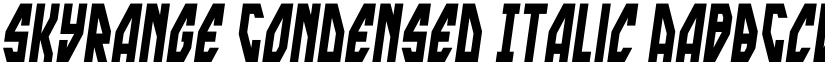 skyrange Condensed Italic font