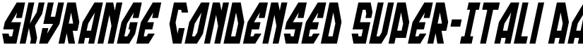 skyrange Condensed Super-Itali font