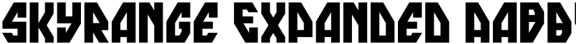 skyrange Expanded font