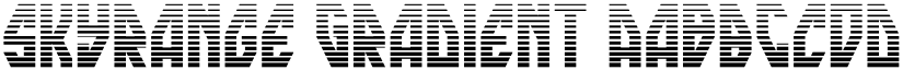 skyrange Gradient font