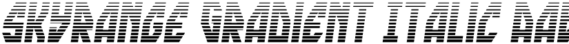 skyrange Gradient Italic font