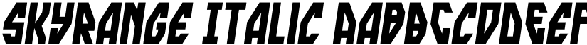 skyrange Italic font