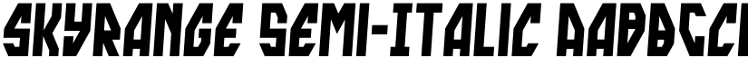 skyrange Semi-Italic font