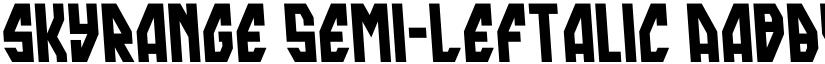 skyrange Semi-Leftalic font