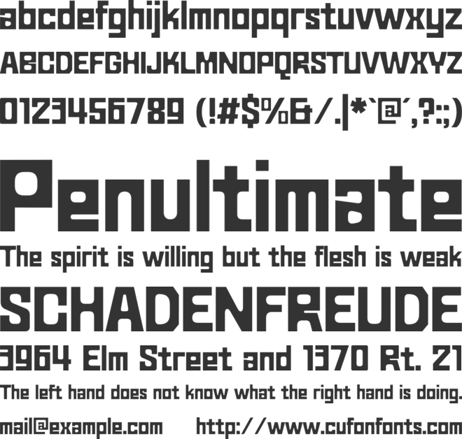 Rayakan font preview