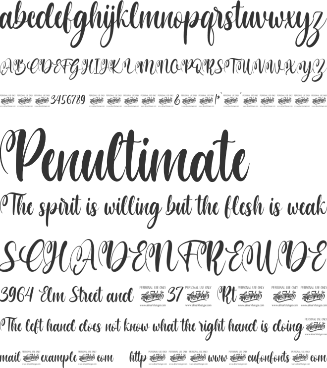 Americana Bakery font preview