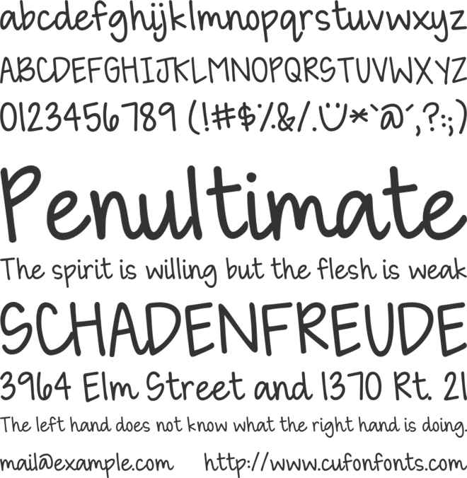 KG Happy Lauren font preview