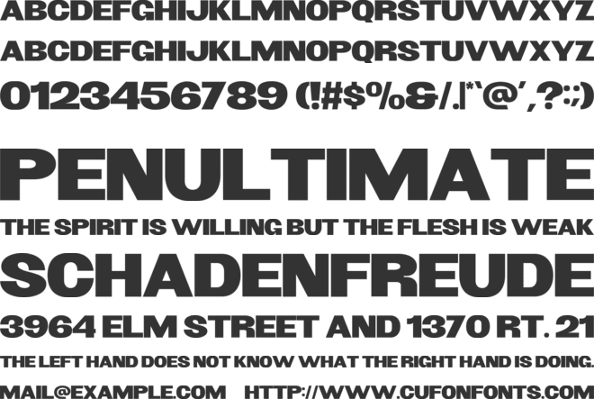 Veroja font preview