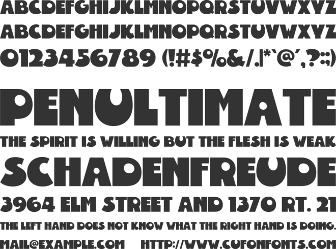 Olise font preview