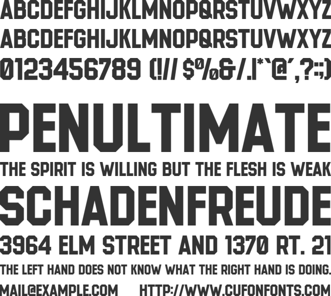 Erspot font preview