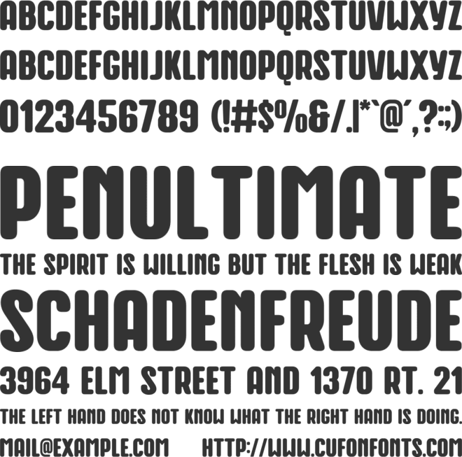 Baune font preview