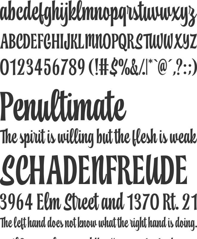Sunday Chatt font preview