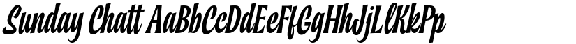 Sunday Chatt font