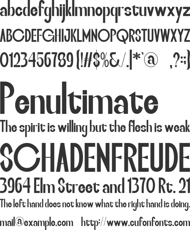 YOBAGE font preview