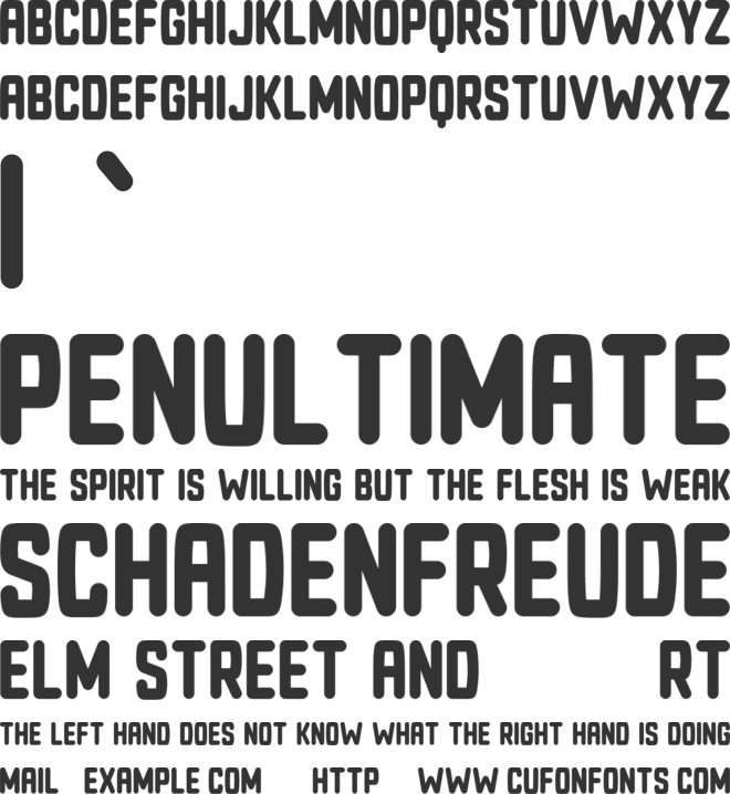 Moderga font preview