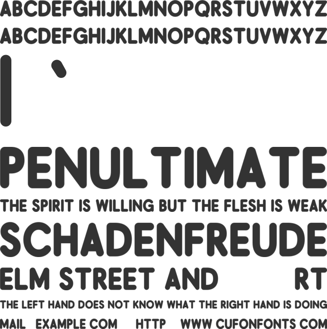 Monethe font preview