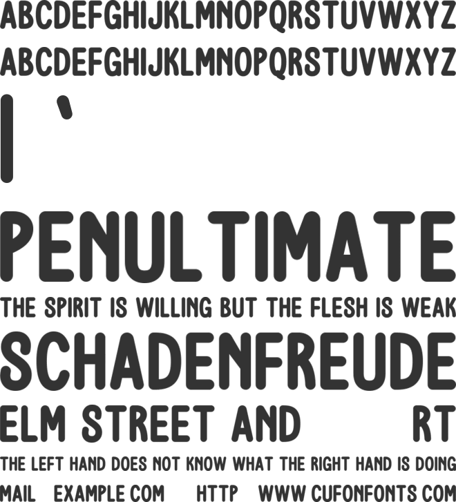 Denbro font preview