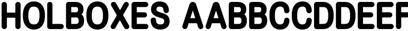 Holboxes font
