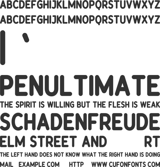 Gelvetica font preview