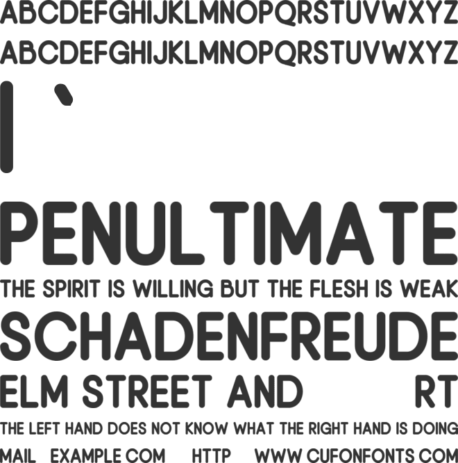 Mylcophone font preview