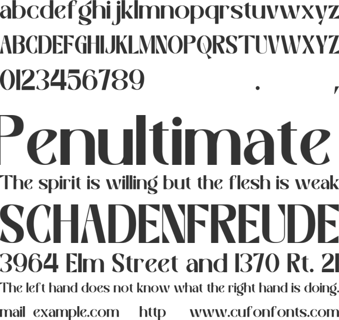 Avelmor font preview
