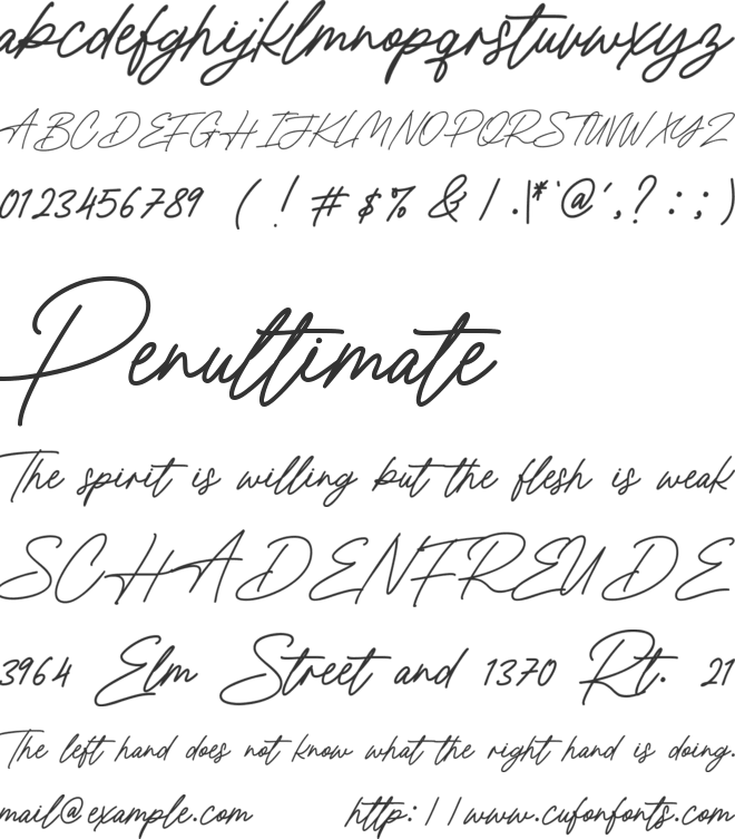 Handmaster font preview