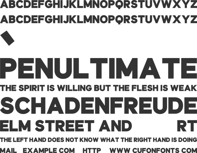 Freehanded font preview