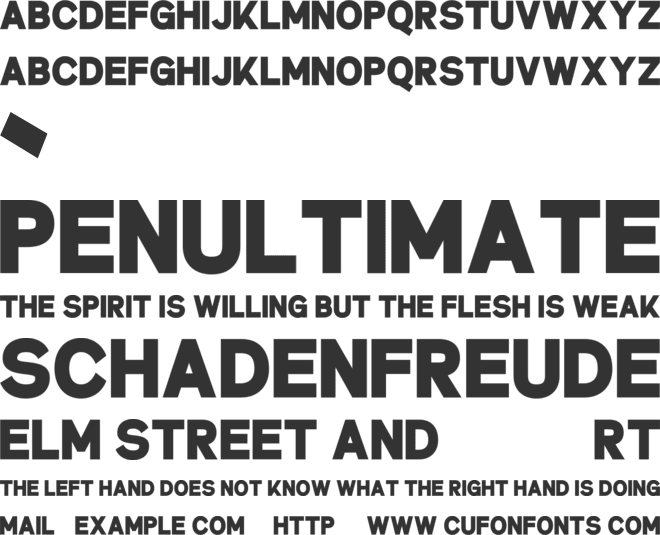 Velvetica font preview