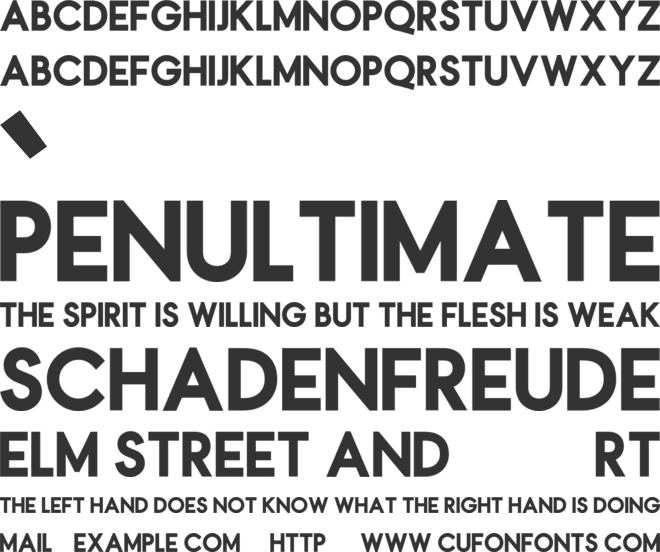 Penmark font preview