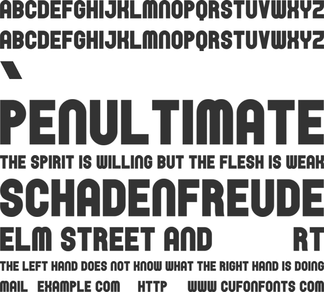 Wonty font preview