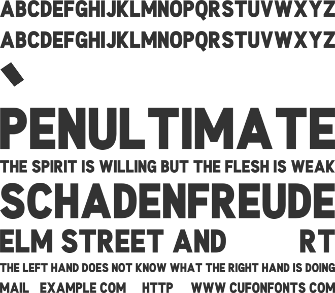 Noblemark font preview