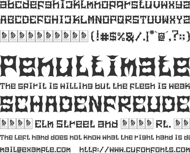 Tribal Combat font preview