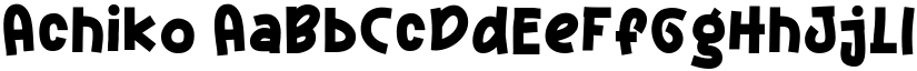 Achiko font download