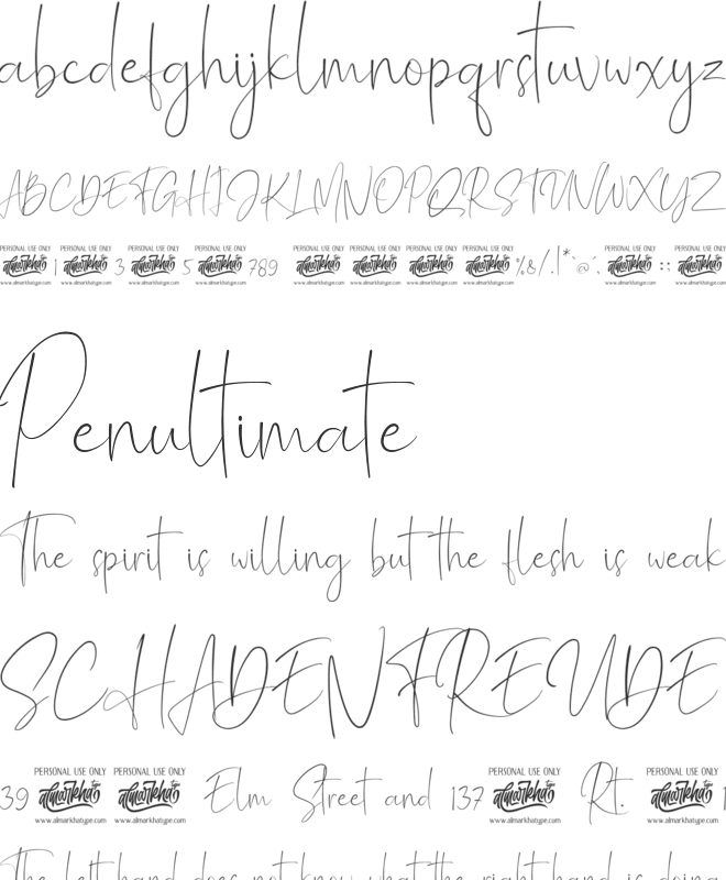 Mathelline font preview