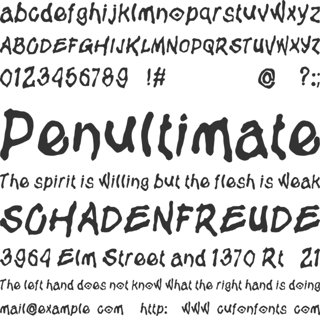 ROWNIE font preview