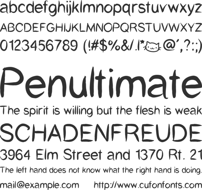 CatCafe font preview