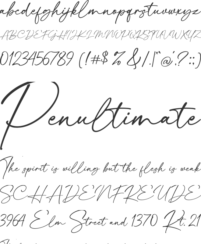 Kantilone font preview