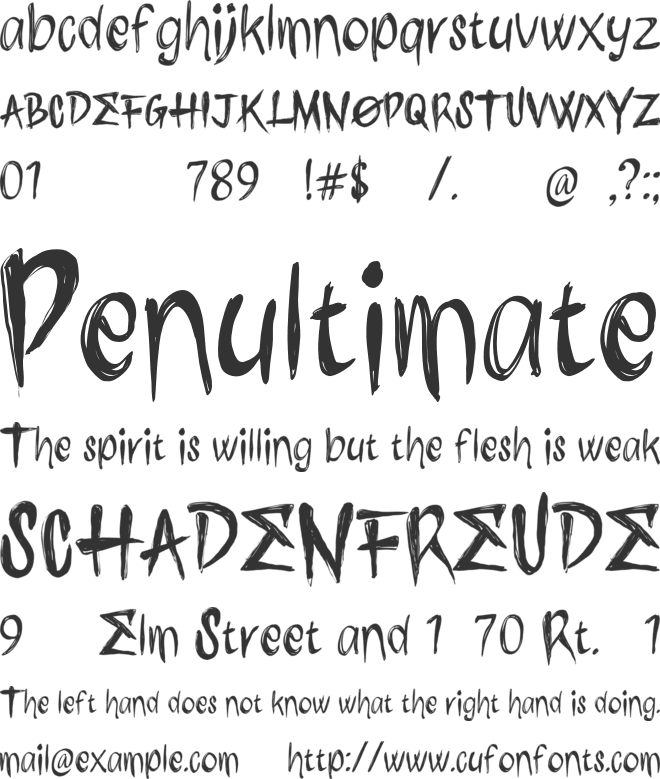 Dark Whispers font preview