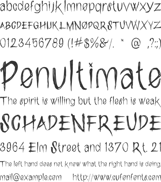 Grave Echo font preview
