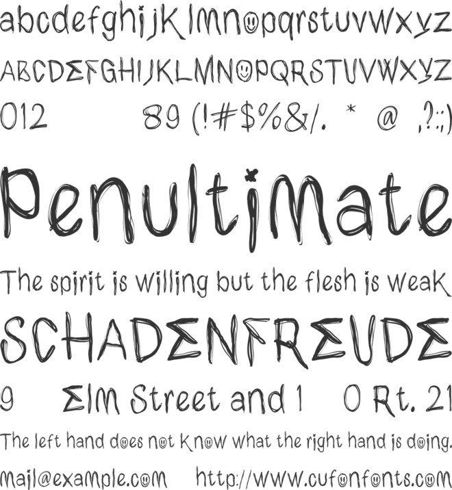 Phantom Silence font preview