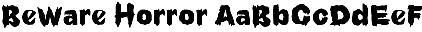 Beware Horror font download