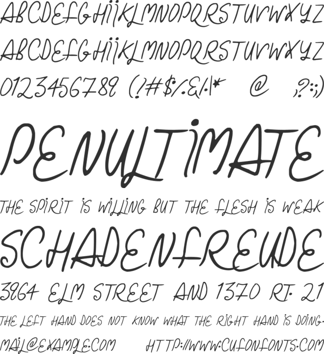 Christmas Curls font preview