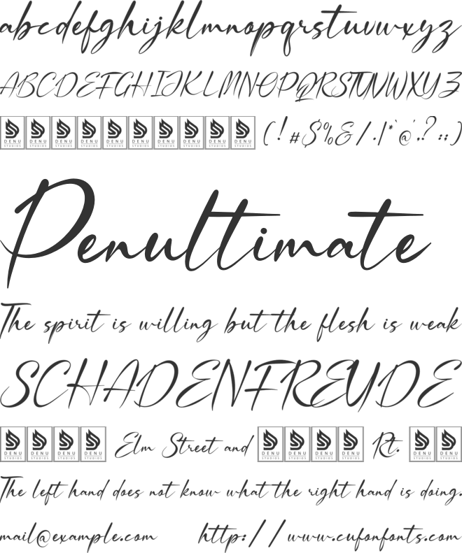 Rentosah font preview